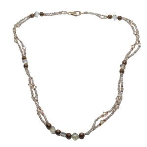 Elegant 18" Glass Seed Bead Necklace